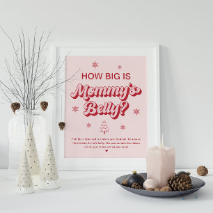 Poster Que Grande Jogo de Chá de fraldas de Natal Belly d