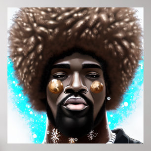 Poster Que Homem Negro Rei Melanin Bruh Irmão