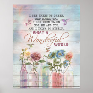 Poster Que Maravilhoso Mundo Hummingbird
