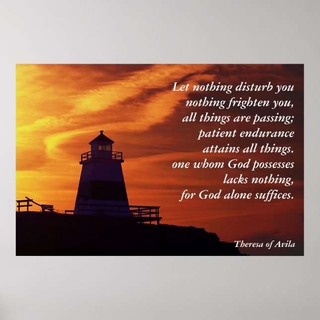 Poster Que nada o perturbe (Frente)