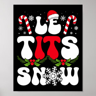 Poster Que Natal Engraçado Que Neve O Xmas Hat Snowfl