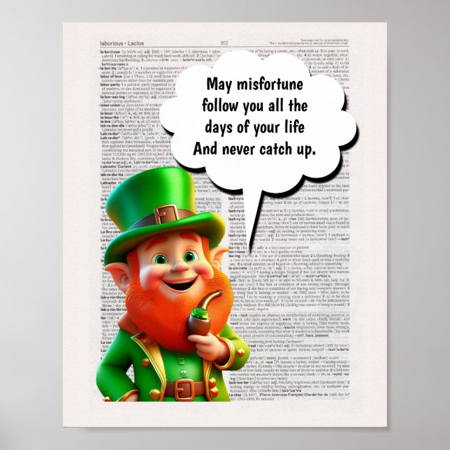Poster Que o infortúnio nunca te pegue ___Irish Blush (Frente)