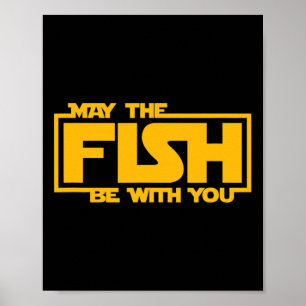 Poster Que o Peixe Esteja Contigo - Pesca Divertida