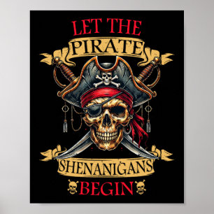 Poster Que Os Piratas Shenanigans Comecem O Crânio De Hal