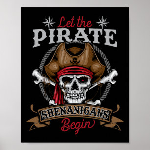 Poster Que Os Piratas Shenanigans Comecem O Hallowee Do E