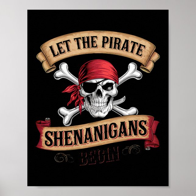 Poster Que Os Piratas Shenaniges Comecem A Falar Como Um  (Frente)