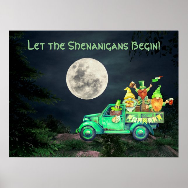 Poster Que os Shenanigans comecem a Lua Cheia dos Gnomos  (Frente)