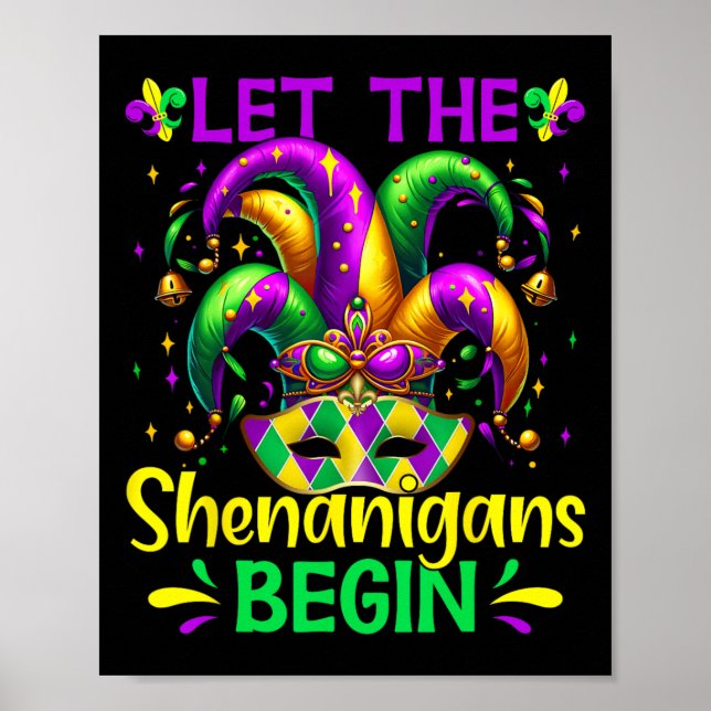 Poster Que Os Shenanigans Comecem A Mardi Gras (Frente)