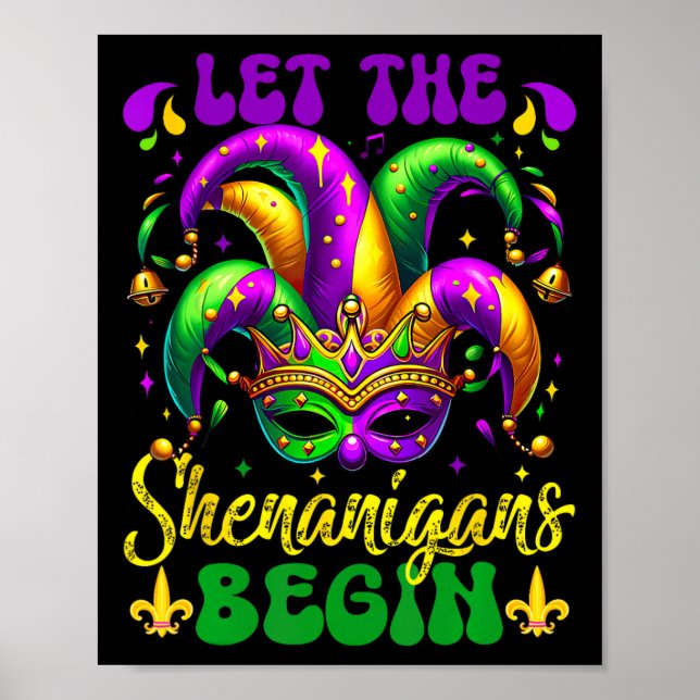 Poster Que Os Shenanigans Comecem A Mardi Gras 2025 Homen (Frente)