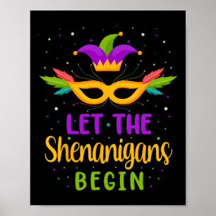 Poster Que Os Shenanigans Comecem A Mardi Gras Homens