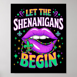 Poster Que Os Shenanigans Comecem Os Lábios De Beijo Mard