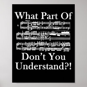 Poster Que Parte Da Música Você Não Entende Música Divert