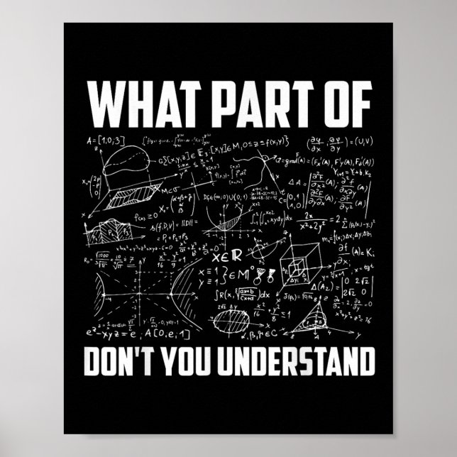 Poster Que Parte De Você Não Entende? Teac De Matemática  (Frente)