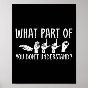 Poster Que parte de vocês não entende professor de Design