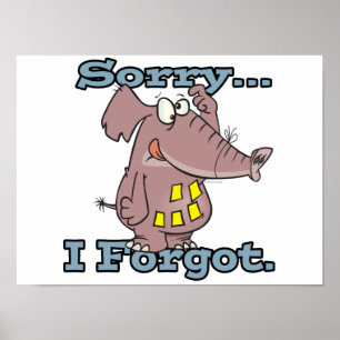 Pôster que pena que esqueci o elefante esquisito