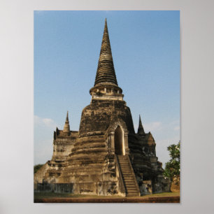Poster Que Phra Si Sanphet... Ayutthaya, Tailândia