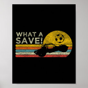 Poster Que Salve Liga de Carro de Futebol de Foguete Retr