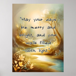 Poster - Que seus dias sejam Felizes e brilhantes