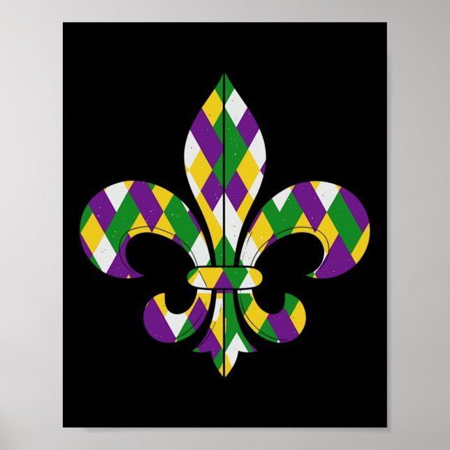 Poster Que Shenanigans Comecem A Mardi Gras Dotando Homen (Frente)