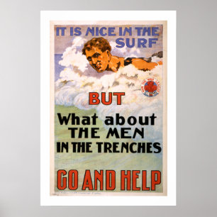 Poster Que sobre os homens nas trincheiras (brancas)