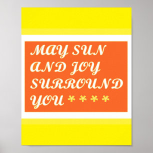 Poster Que Sun e Joy sejam a sua design de cuidados eleva