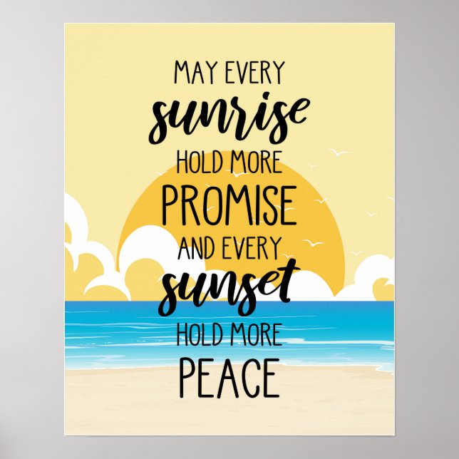 Poster Que Todo O Sol Possua Mais Arte De Praia Prometida (Frente)