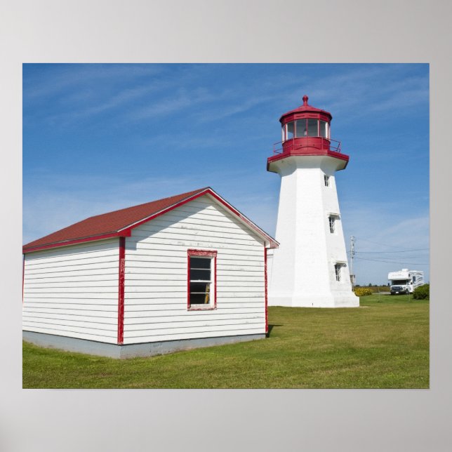 Pôster Quebec, Canadá. Farol Cap D'Espoir. (Frente)