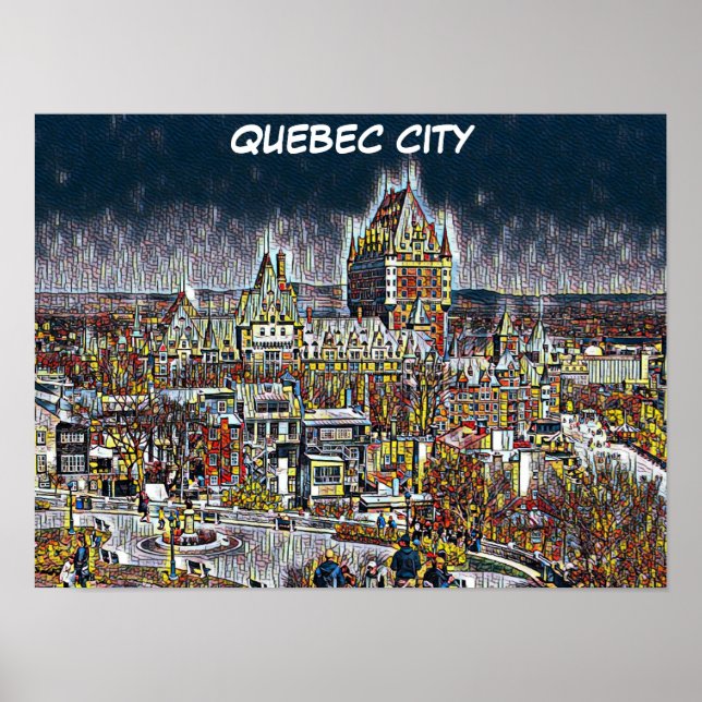 POSTER QUEBEC CITY POP ART (Frente)