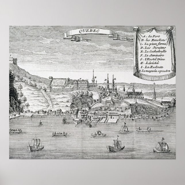 Pôster Quebec, depois de La Potherie (Frente)