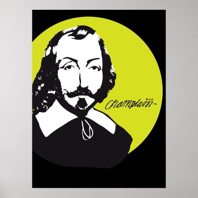 Poster Québec Samuel de Champlain 1608 Nova-França (Frente)