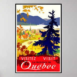 Poster Quebeque, paisagem, Canadá, natureza, viagens