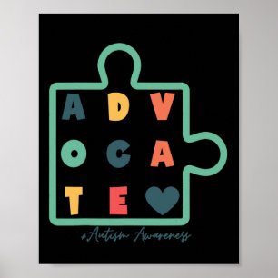 Poster Quebra-cabeça Advocate Autismo Sensibilização Supo