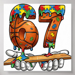 Poster Quebra-cabeça Beisebol 67 Gotejamento Seis Sete Me
