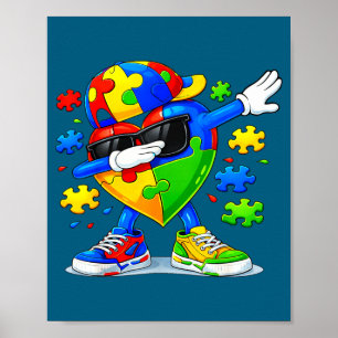 Poster Quebra-cabeça de dabbing conscientização do autism