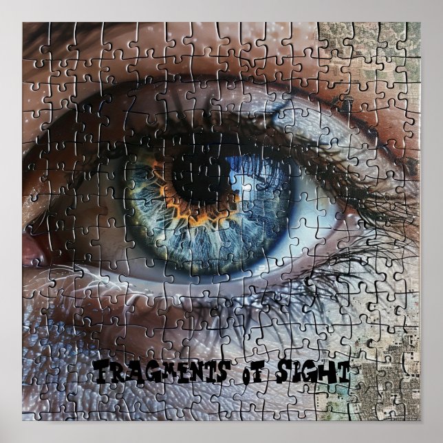 Poster Quebra-cabeça de Olho Iridescente (Frente)