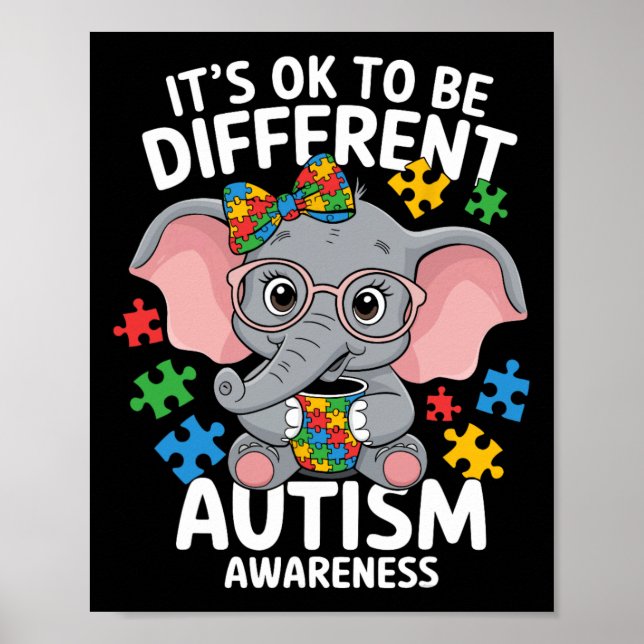 Poster Quebra-cabeça de Sensibilização Diferentes do Auti (Frente)