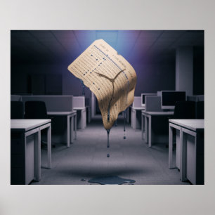 Poster Quebra-cabeça do Cartão de Ponto Derretendo