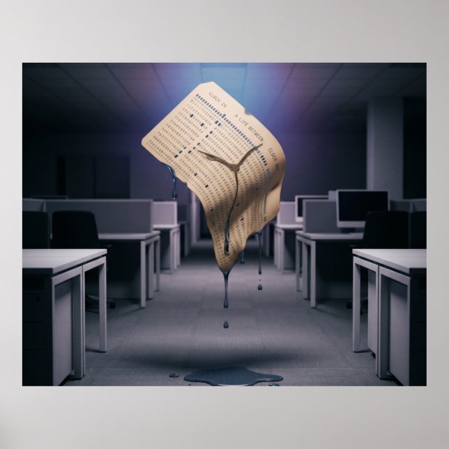 Poster Quebra-cabeça do Cartão de Ponto Derretendo (Frente)