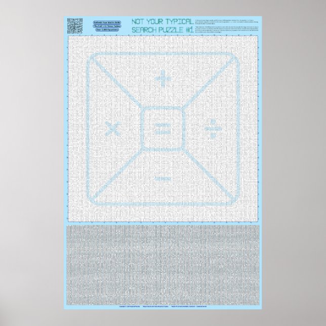 Poster QUEBRA-CABEÇA nº 1: Equações Matemáticas - Padrão (Frente)