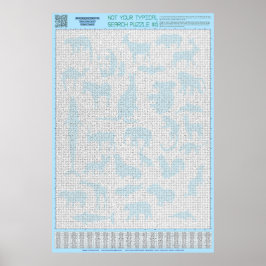 Poster QUEBRA-CABEÇA nº 6: Grupos de animais - caóticos