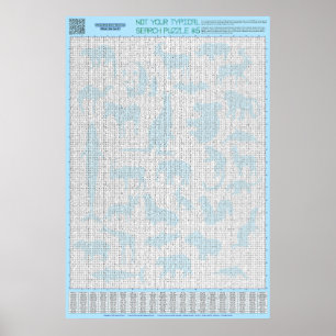 Poster QUEBRA-CABEÇA nº 6: Grupos de animais - Padrão