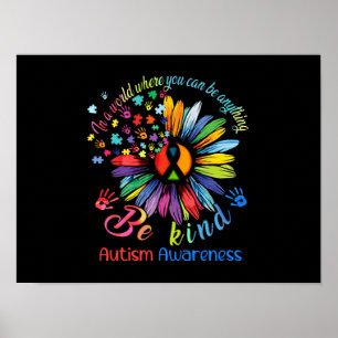 Poster Quebra-cabeça Sunflower Seja gentil com o apoio à