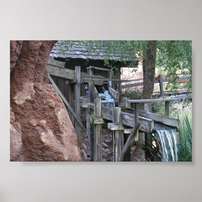 Poster Quebra d'água na estrada de ferro Big Thunder Moun (Frente)