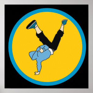 Poster Quebra-estilação de rua Hip Hop