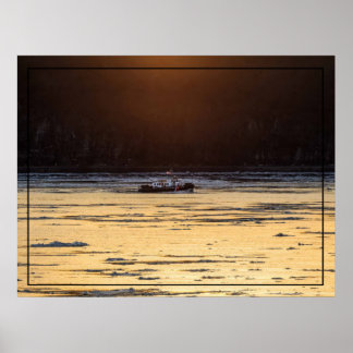Poster Quebra-gelo ao pôr do sol