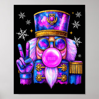 Poster Quebra-Nozes Roxo Soprando Chiclete Natal Fofo