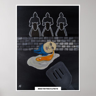 Poster Quebrado e Depois Frito Pintura de Alfred Fox