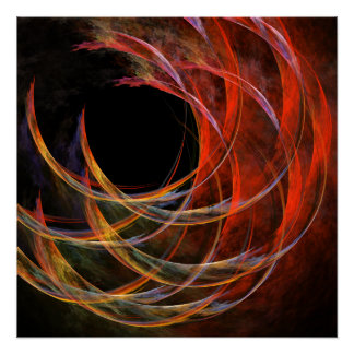 Pôster Quebrando a Abstrato de Círculo