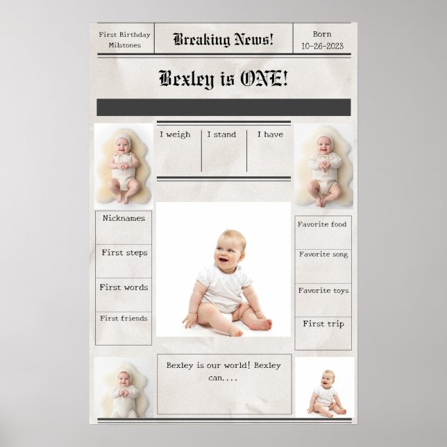 Poster Quebrando as notícias Primeiro Marco (Frente)