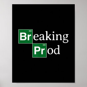Poster Quebrando camiseta Meme Dev's Engraçado no tes